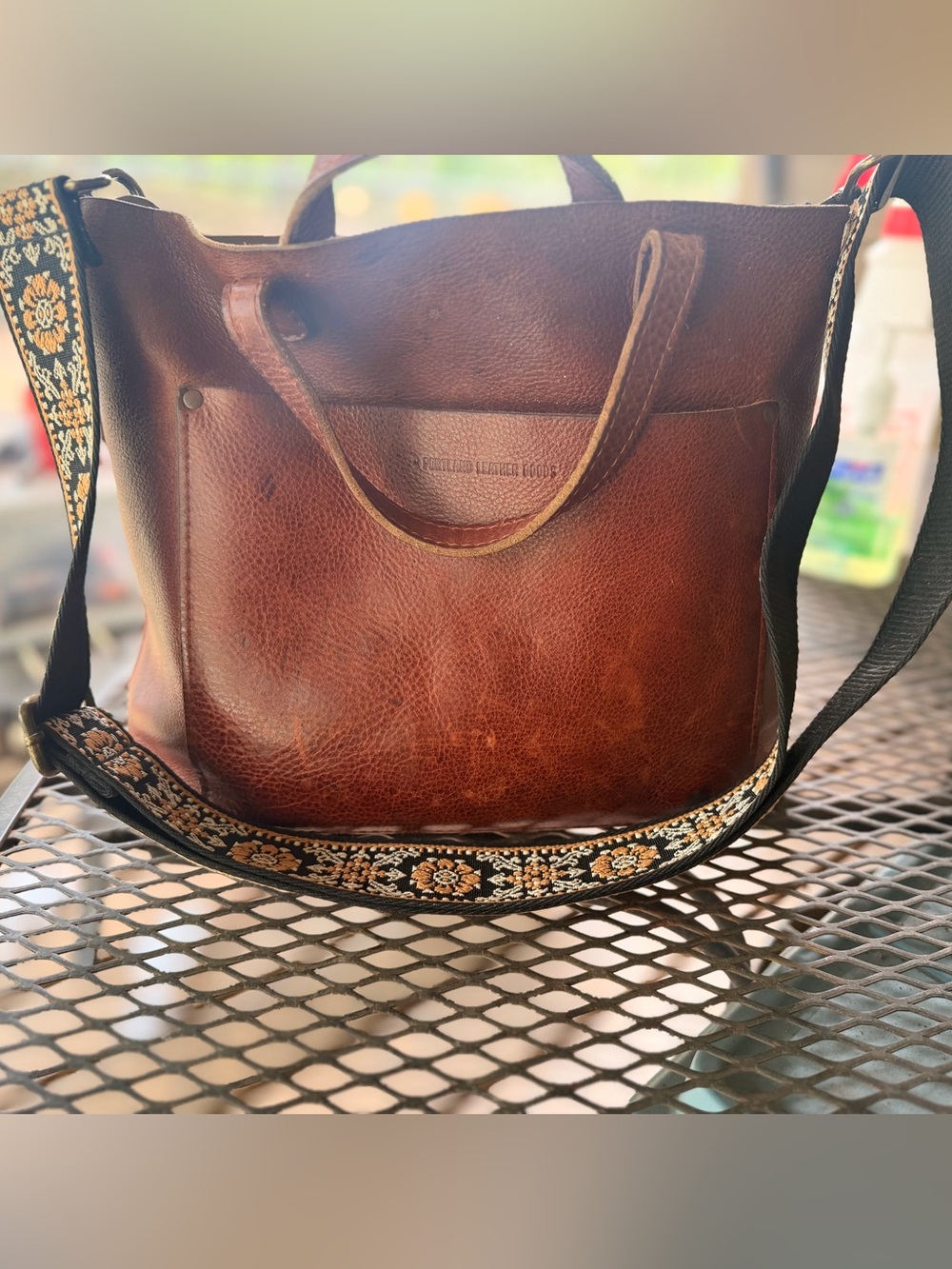 Portland Leather Goods Mini Crossbody Tote